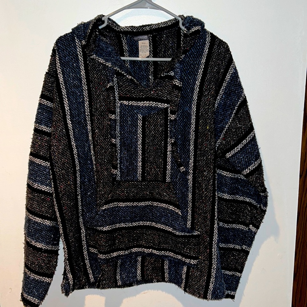 Earthbound Trading Co Mexican Baha Hoodie Size Medium